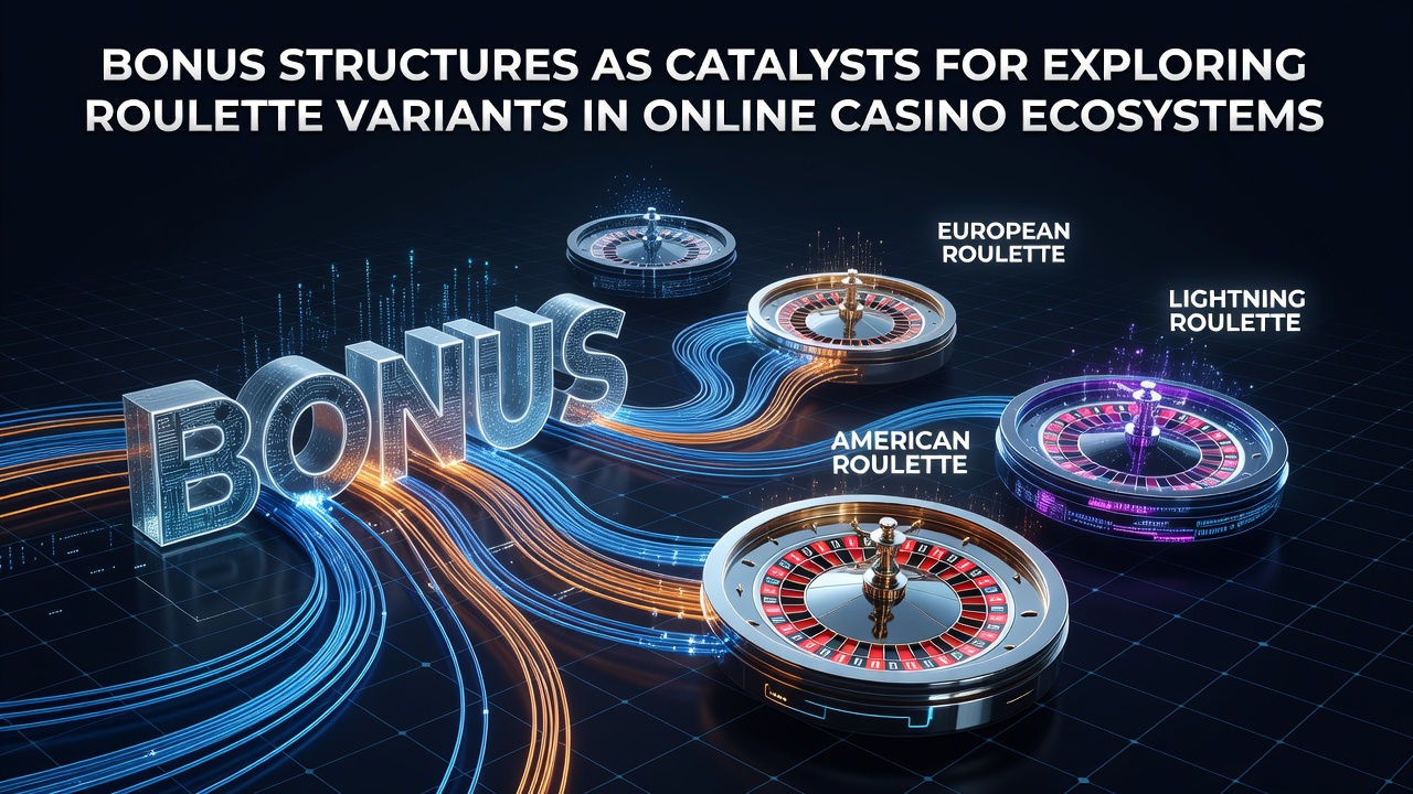 Verschillende roulettewielen met bonusiconen in een online casino-interface