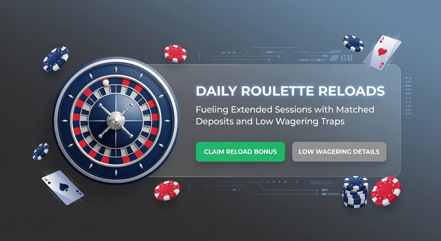 Voorbeeldscherm van een reload bonus activatie bij een live roulette tafel, met deposit match en wagering tracker