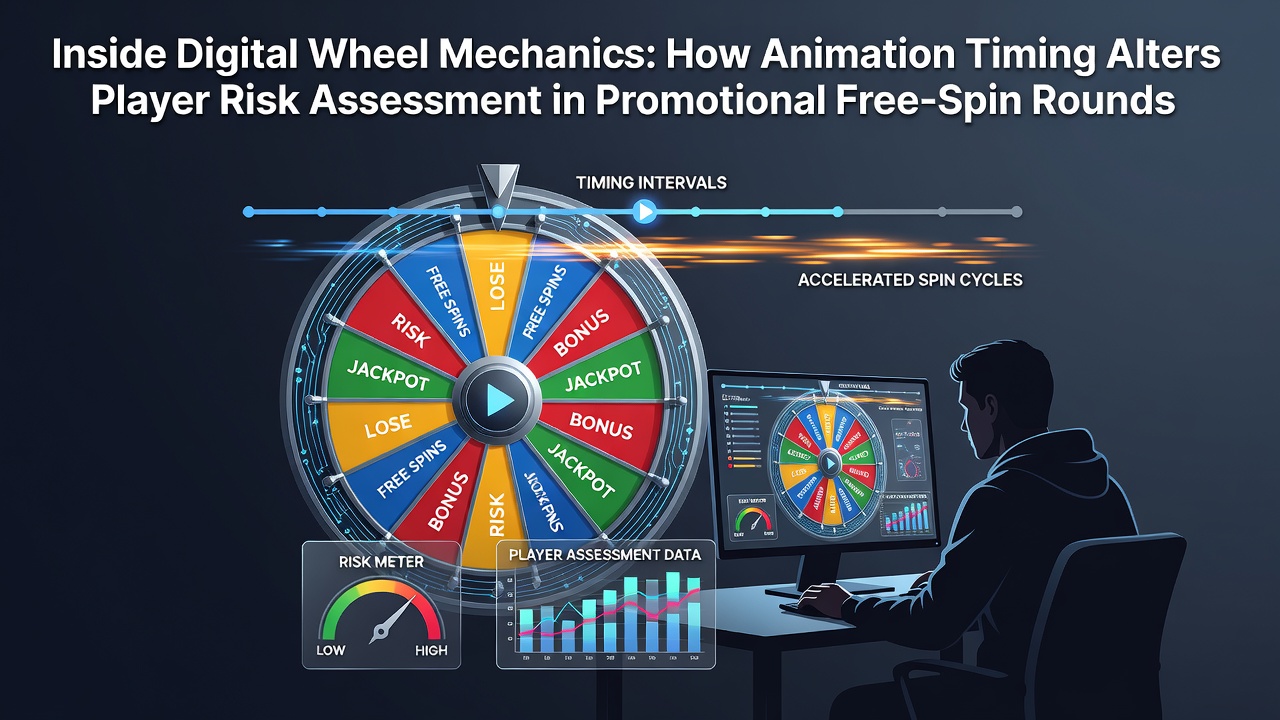 Digitale animatie van een roulettetafel met timing-elementen in free-spin rondes