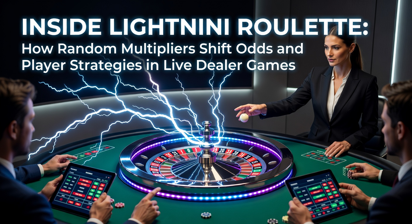Live dealer bij Lightning Roulette met digitale multipliers op een groot scherm achter het wiel