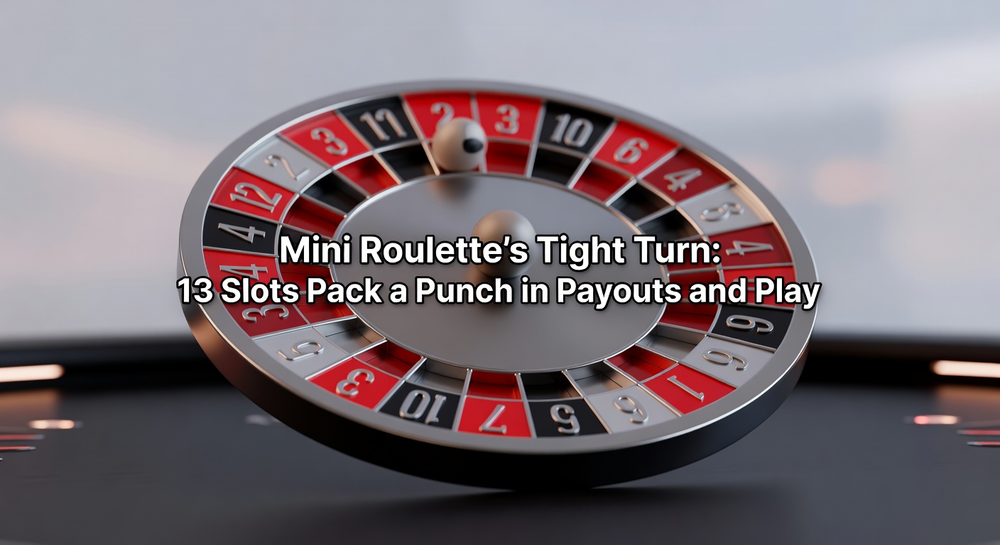 Compact Mini Roulette-wiel met 13 genummerde vakken van 0 tot 12, klaar voor snelle draaiactie