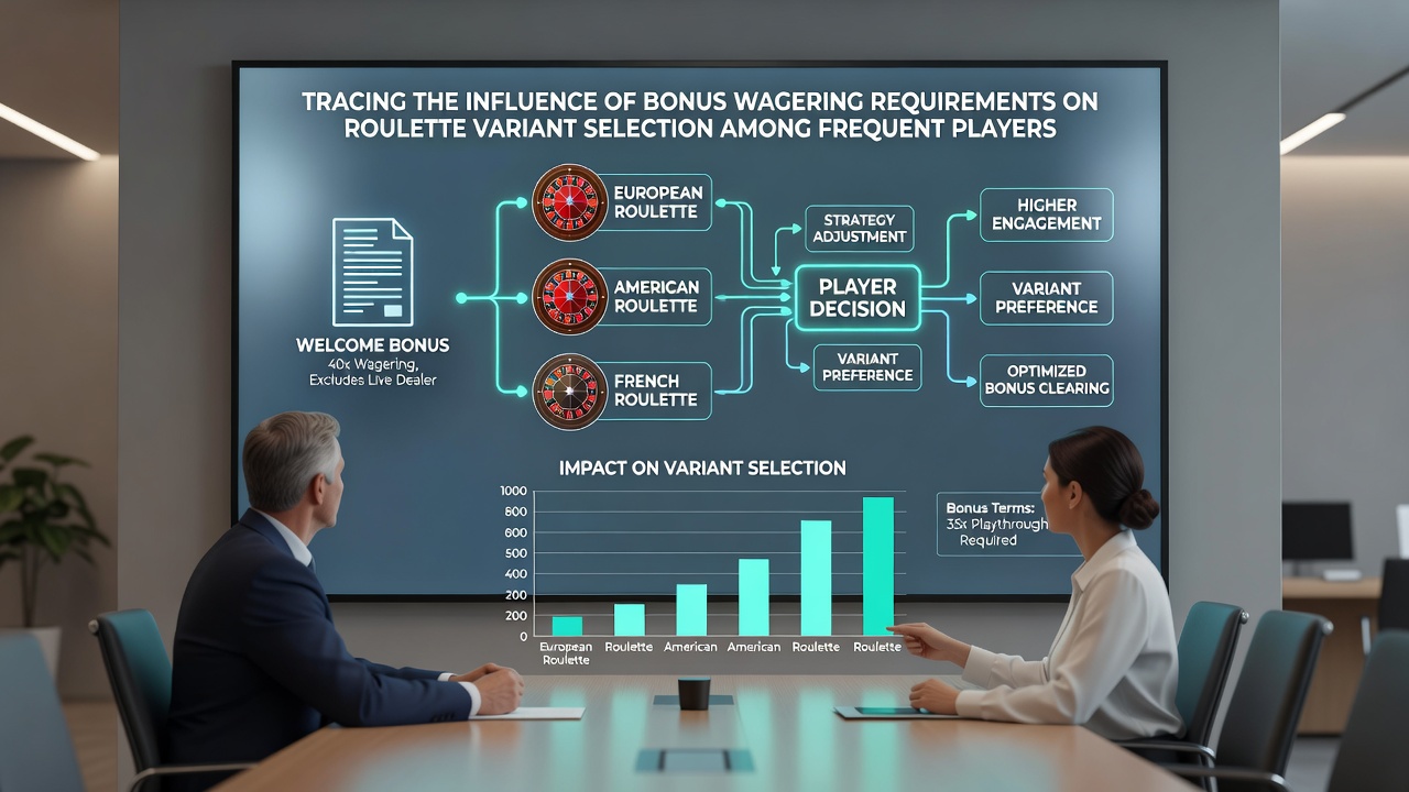 Grafieken en data over hoe inzetvereisten roulette voorkeuren beïnvloeden bij regelmatige spelers