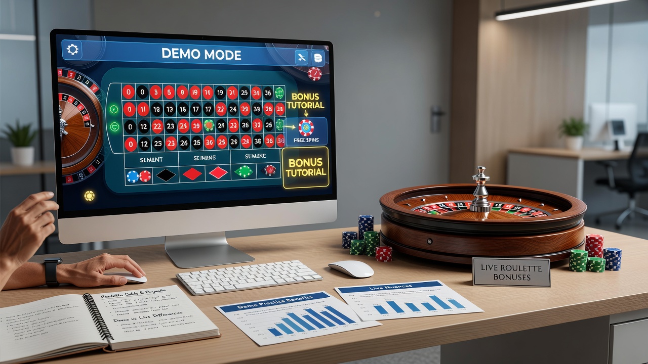 Speler die demo roulette test met bonusweergave op scherm